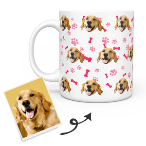 Tasse personnalisée avec photo de chien - tasses à café visage animal personnalisé