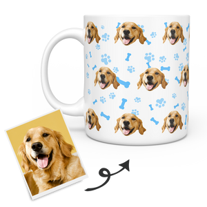 Personalized Mug With Dog Photo - Custom Pet Face Coffee Mugs