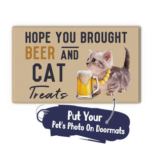 Paillasson photo de chat - Buvez une bière avec la photo de votre chat