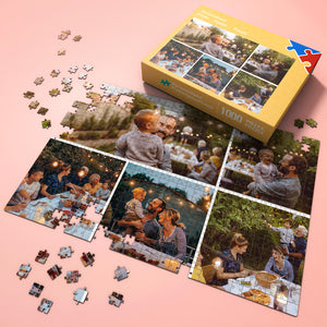 Puzzle photo personnalisé pour la famille et les amis avec 5 photos