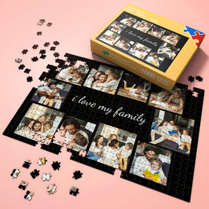 Puzzle photo personnalisé pour la famille et les amis avec 5 photos