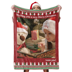 Couverture cadeau de Noël Couvertures personnalisées Couvertures photo personnalisées