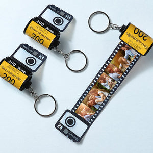 5 - 20 photos Porte-clés photo personnalisé Porte-clés de rouleau de caméra  MultiPhoto
