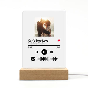 Support acrylique de musique de plaque Spotify personnalisé, photo